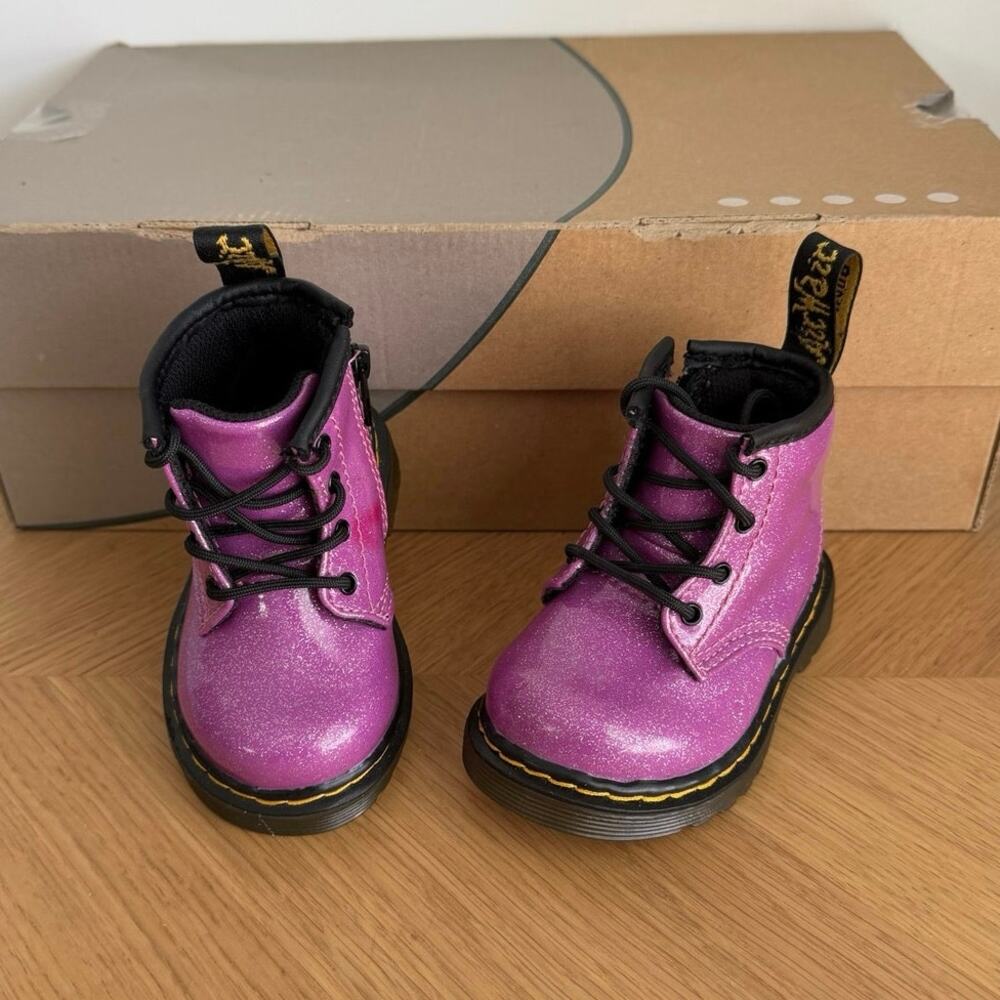 Dr. Martens 1460 ‘Purple Glitter’ Toddler Boots - SZ 4 C